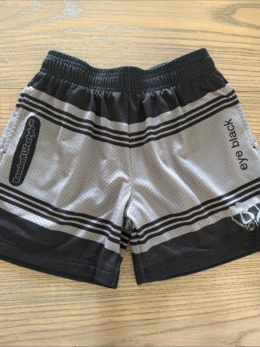 Baseball ⚾️ Lifestyle 101- Youth Grey & Black crayon  🖍️ Shorts